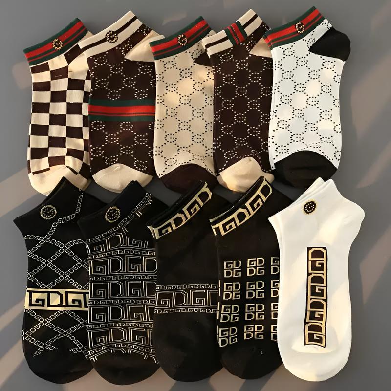  Set 5 10 đôi tất unisex cổ thấp kháng khuẩn họa tiết thời trang Tất nam nữ cổ cao hàng cao cấp hottrend 2023 Nhung Menswear 
