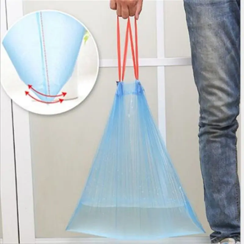 (HY) Kantong Plastik Roll Sampah + Tali 45 X 50 CM isi 15 Lembar 4