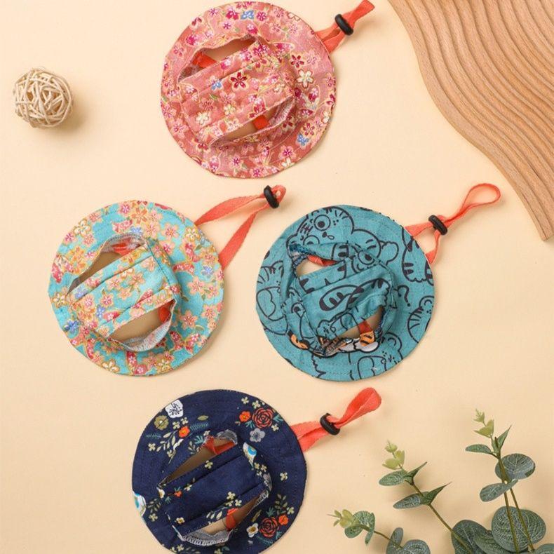Product Introduction of Mũ Bucket Cho Chó Mèo, Mũ Tai Dễ Thương, Có Thể Điều Chỉnh, Chống Nắng, Che Nắng Mỏng, Ngăn Chặn Đau Cổ, Thích Hợp Cho Mèo, Đồ Dùng Thú Cưng, Có Tai 1