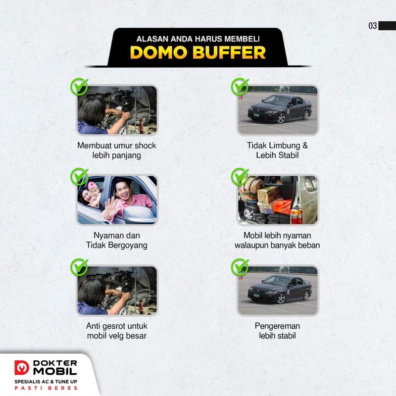 DOMO BUFFER - SPRING BUFFER DAMPER SHOCK MOBIL ANTI LIMBUNG MOBIL JADI STABIL 4