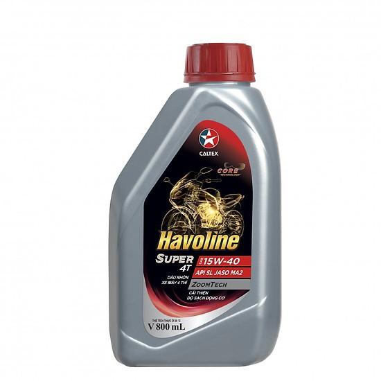  Dầu nhớt Caltex Havoline Super 4T SAE 15W-40 0.8L  xe số  