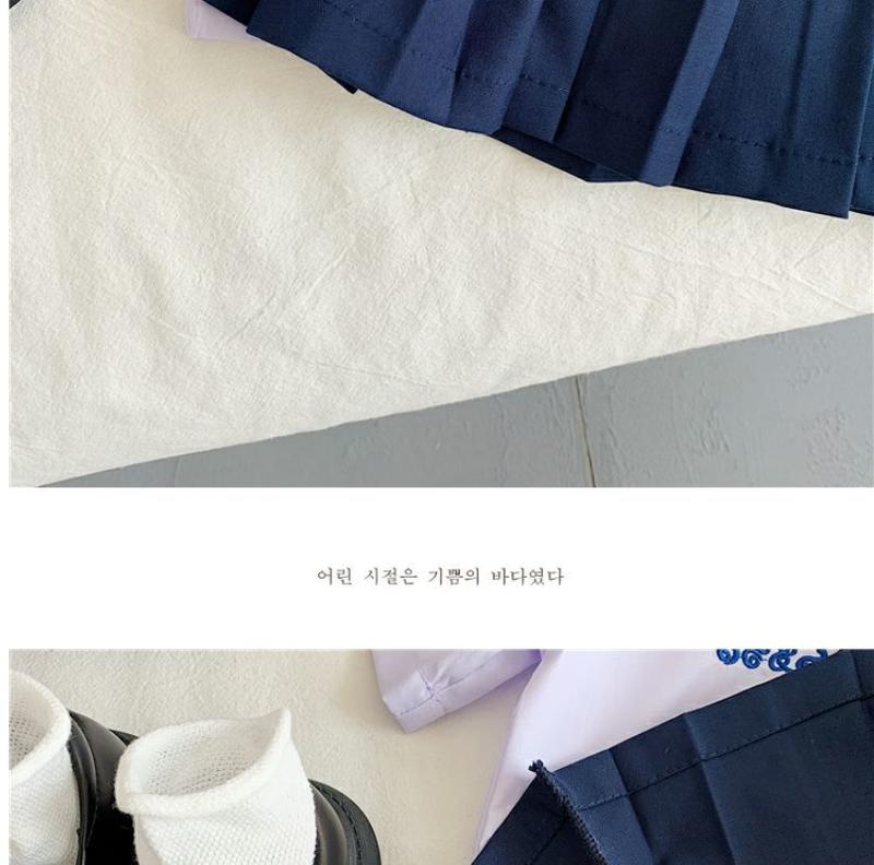 Product Introduction of Thai Preppy Style Summer Primary School Student Graduation Business Attire Kindergarten Suit Girl Thai School Uniform Western Style Jk Skirt Suit 12