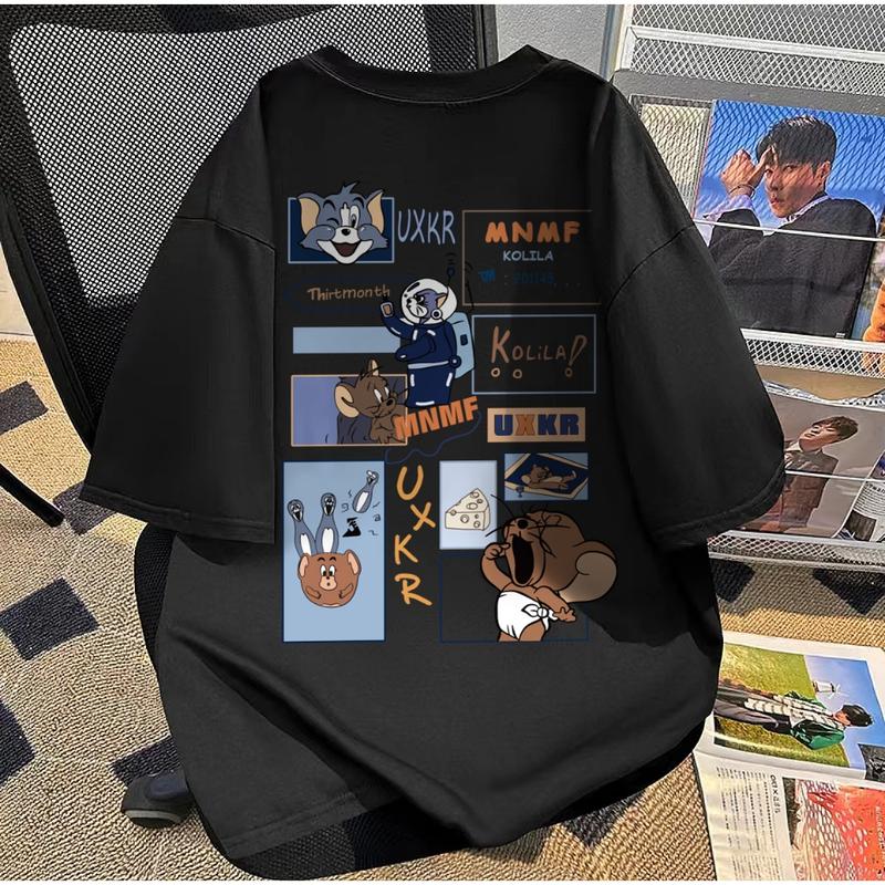 taniastore0 Adioa baju kaos pria distro | Tom and Jerry l kaos pria distro original 100% Retro Style Tshirt Longgar Kaos Import baju t shirt pria 5