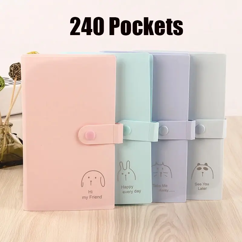 120/240 Pocket Card Book lomo cards idoi Photo Card Photo Album Capacity Scrapbook Binder Holder