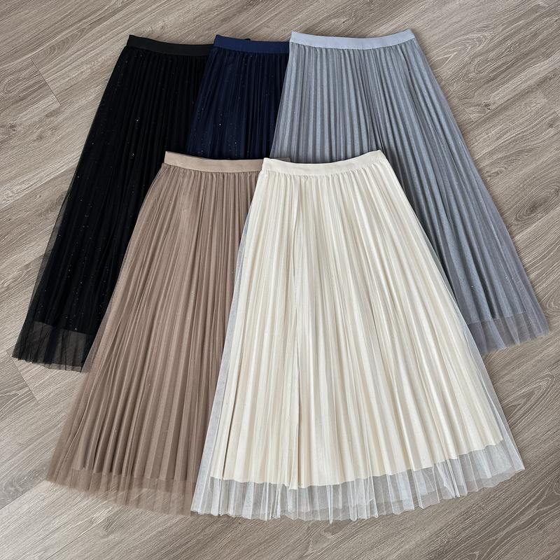  Chân Váy Voan Quảng Châu Kim Tuyến Dập Ly Dáng Xòe MINZ STORE Mã 778 