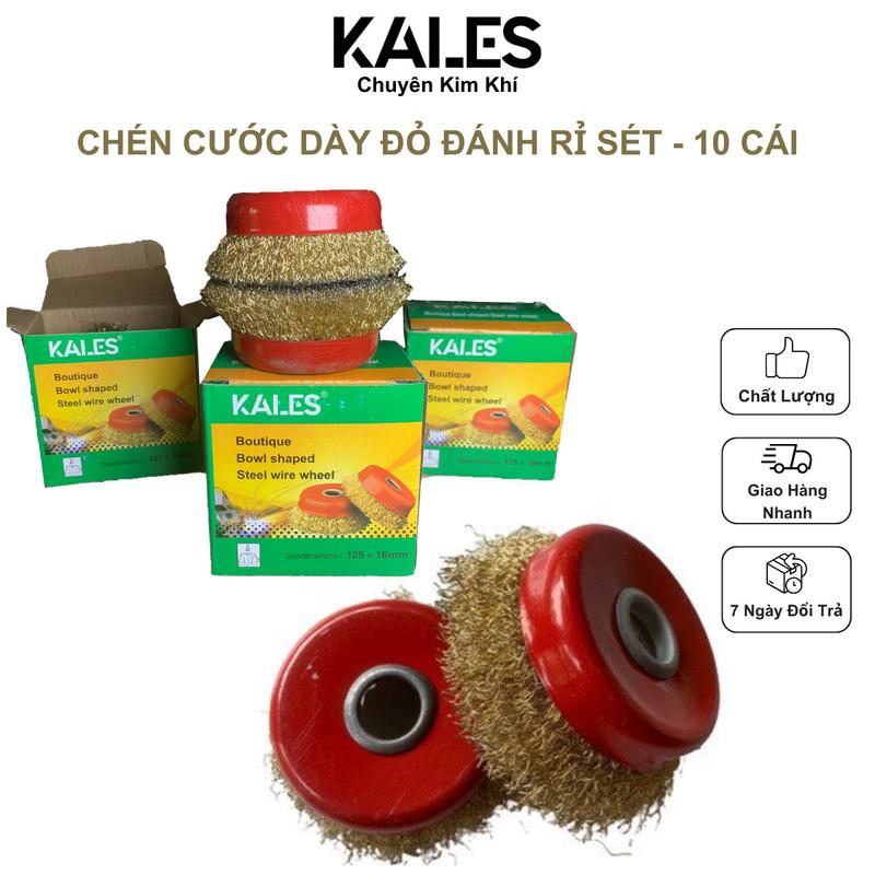 [Hàng Dày] 10 Cái Chén Cước Đỏ 100*16mm - Đánh Rỉ Sét | KALES