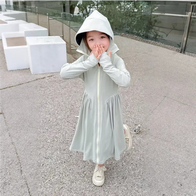(HÀNG LOẠI 1) Áo Chống Nắng Toàn Thân Cho Bé Dáng Váy,Vải Lụa Băng Cao Cấp 8