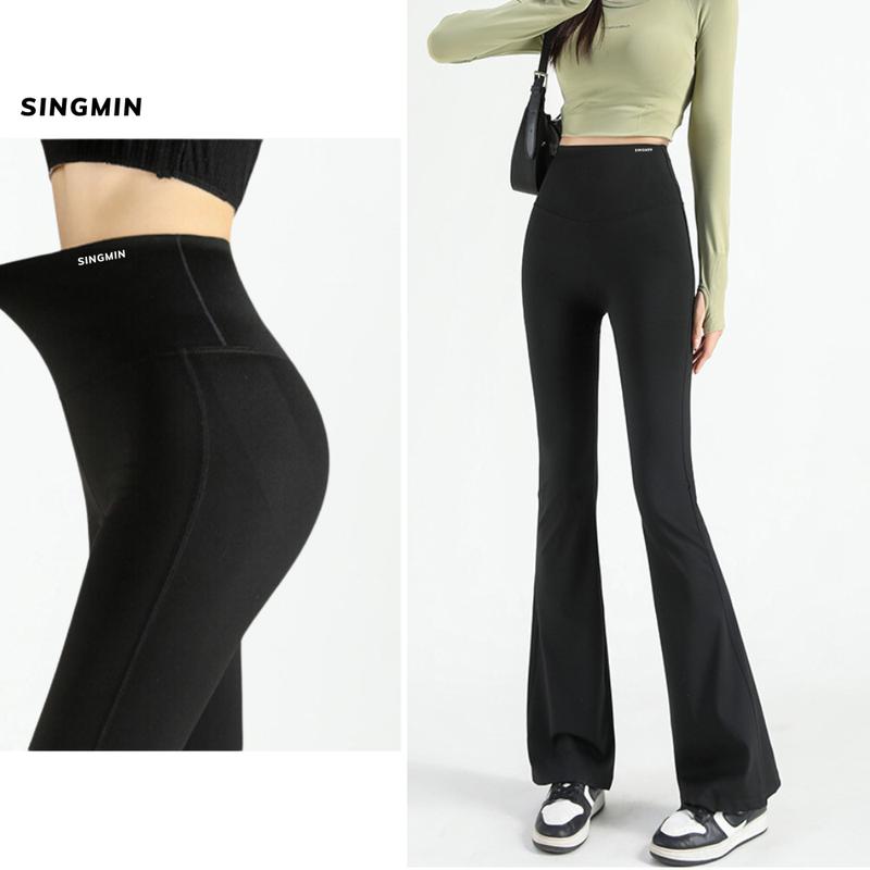 SINGMIN – Quần Legging Nữ Ống Loe Gen Bụng Nâng Mông | Chất Su Cao Cấp Phong Cách Sang Trọng