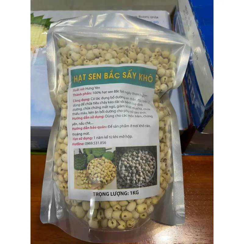 Hạt sen Bắc sấy khô 1kg bổ dưỡng