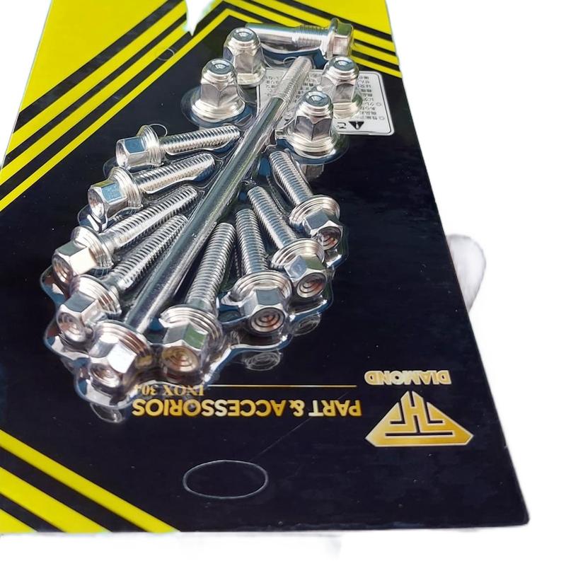 Bộ ốc đầu bò inox 304 gắn xe Wave, Dream, Future |phụ kiện, phụ tùng|