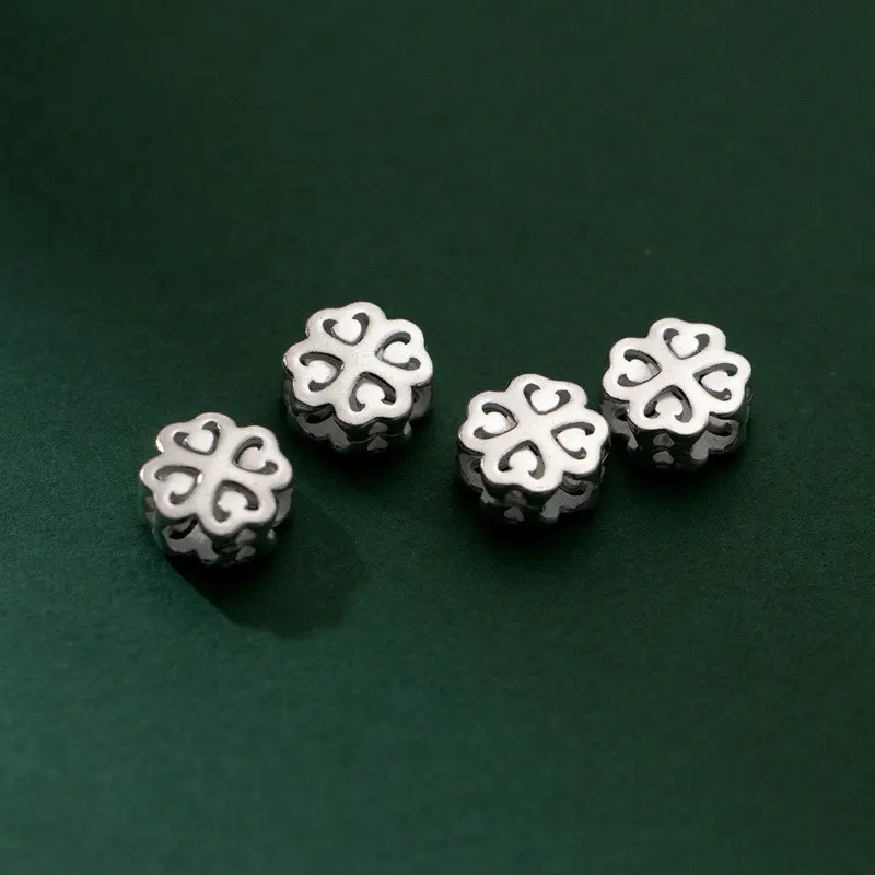 [GIÁ SỈ] BẠC 925: Charm bạc cỏ 4 lá cánh trái tim HTJEWELRY PH957 6