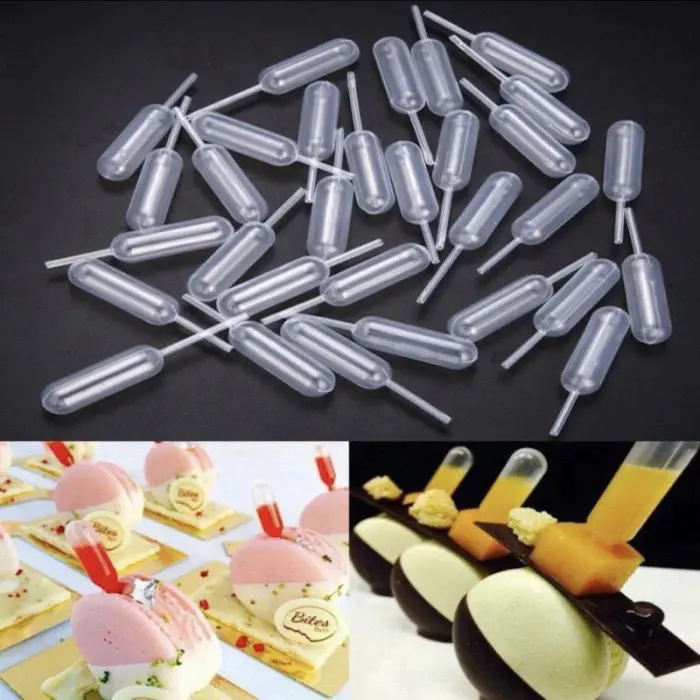 Pipet Vla Puding Mini Macaroon Cupcake isi 10pcs Food Infuser 4ML Kitchenware