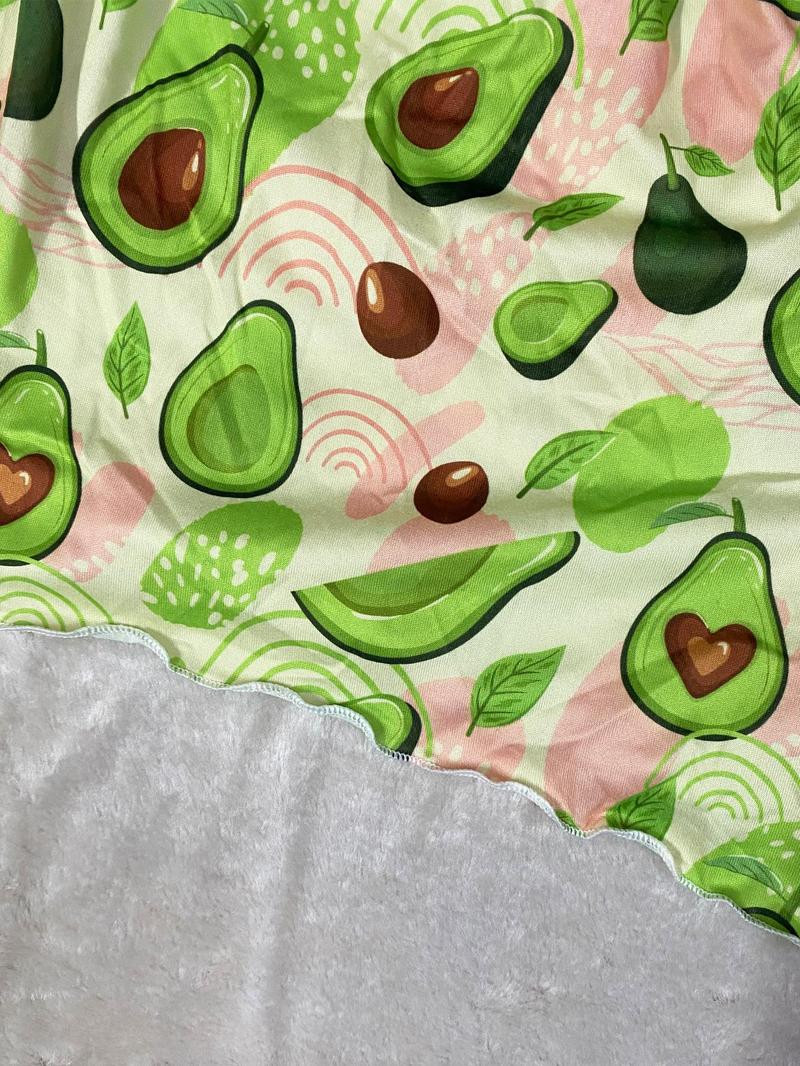 Product Introduction of Women's Avocado Print Cami Top & Shorts Pajama Two-piece Set, Casual Comfortable Loungewear Set for Women, Ladies Sleepwear for All Seasons 7