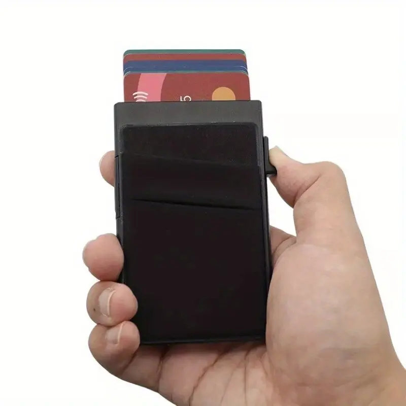New Style Wallet Card Holder Credit Metal RFID Blocking Card Holder Money Pocket