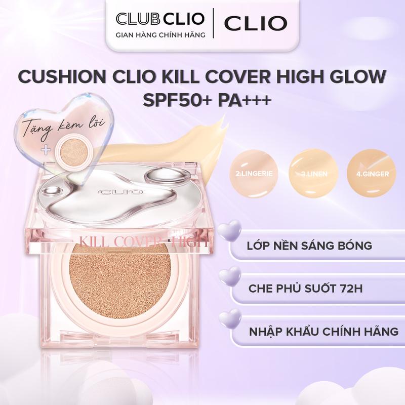 Phấn Nước Cushion CLIO Kill Cover High Glow 14g Che Phủ Tự Nhiên Căng Bóng Chính
