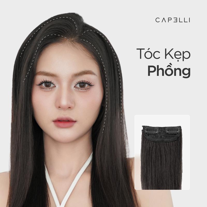 Tóc Kẹp Phồng CAPELLI Làm Phồng Chân Tóc Nữ - Bộ 2 Phím Mới Bản Dài 15cm