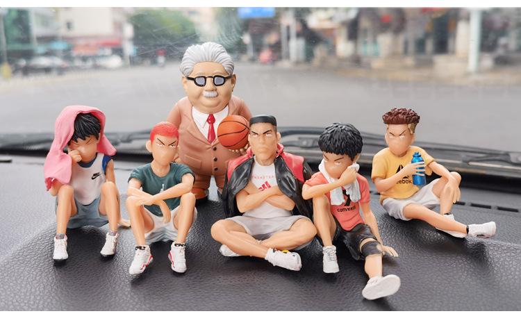 Product Introduction of Car Telephone Number Plate Interior Anime Decoration SLAM DUNK Hanamichi Sakuragi Action Figure Ornament Auto Accessories Gifts 19