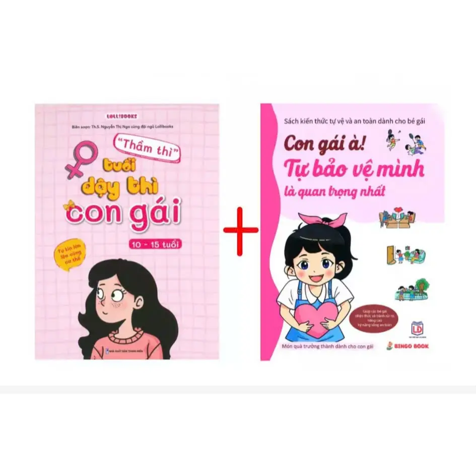 Sách - Combo 2 Cuốn - Thì thầm tuổi dậy thì Con Gái và Con gái à! Tự bảo vệ bản thân mình là quan trọng nhất