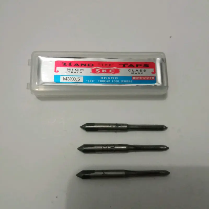 hand tap skc alat pembuat drat/ulir 1 set isi 3pcs berkualitas top 7