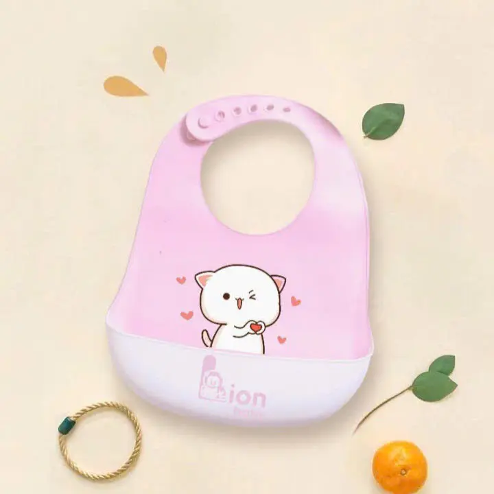 Yếm Ăn Dặm Có Máng Chất Liệu Silicon Có Chỉnh Kích Thước Cho Bé Cho Bé 1