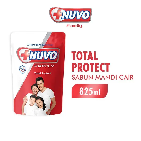 [Promo] Nuvo Family Sabun Mandi Cair Merah Total Protect Pouch 825 ml