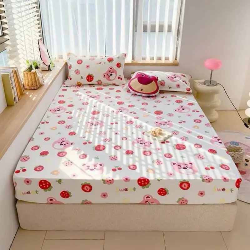 Bộ ga giường và vỏ gối đũi sơ đậu nành cao cấp 3 món 2
