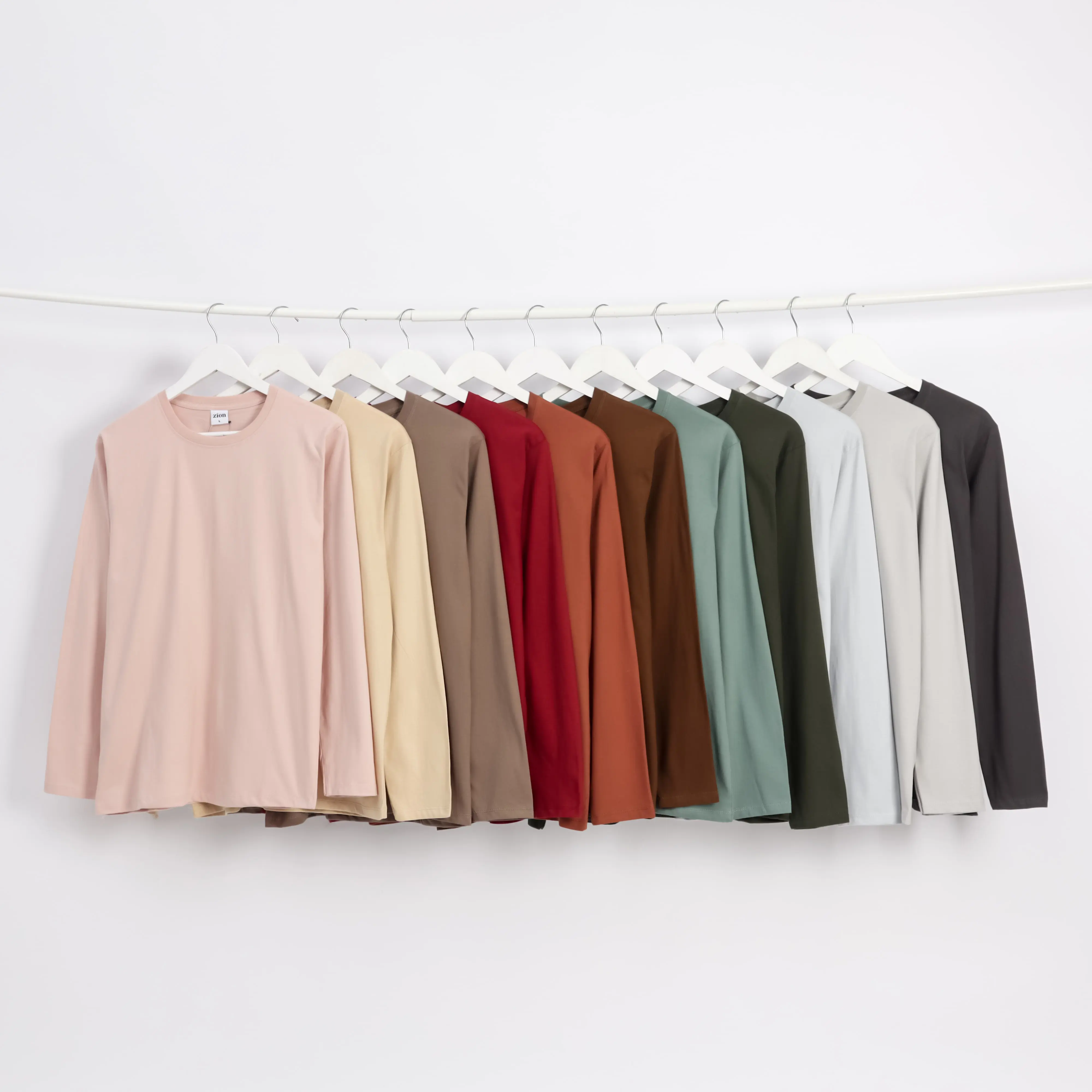 ZION Kaos Polos Lengan Panjang 100% Cotton Combed 24s Premium - NEW!