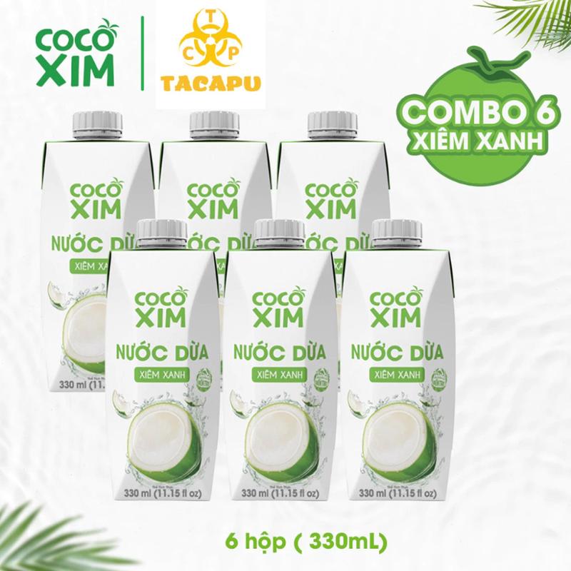 Combo 06 hộp Nước dừa tươi từ 100% dừa nguyên chất - Thương hiệu COCOXIM -…