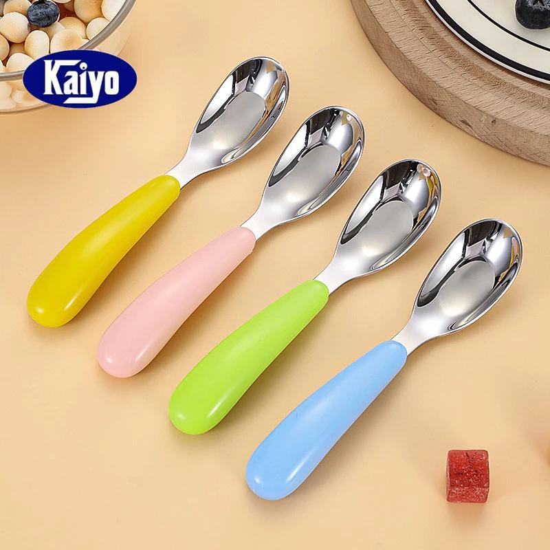 Kaiyo Thìa muỗng ăn dặm cho bé tập ăn chất liệu inox cao cấp