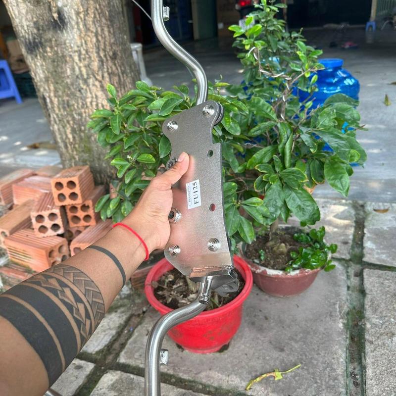 Phụ tùng phụ kiện gác máy 2 tầng inox 304 cho xe fuled/funeo/wave/dream lắp như zin tặng kèm cao su gác chân