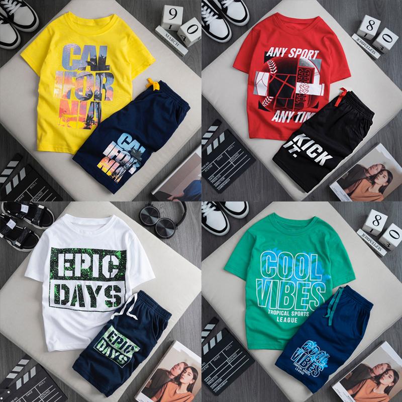 Đồ Bộ Bé Trai 40kg Đến 50kg - Bộ Cộc Tay Bé Trai Trẻ Em Epic Size Đại Đến 65Kg - Chất Thun Cotton Thoáng Mát Mặc Hè - MOONBE