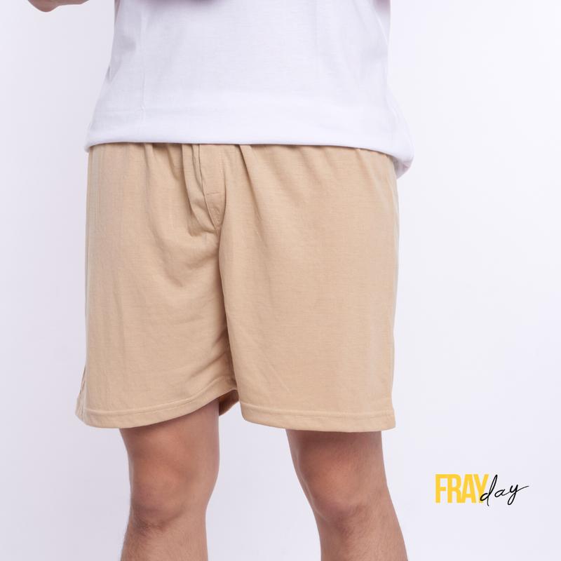 Frayday Celana Rumah Pendek Santai Polos (Tanpa Kantong) - Latte 0