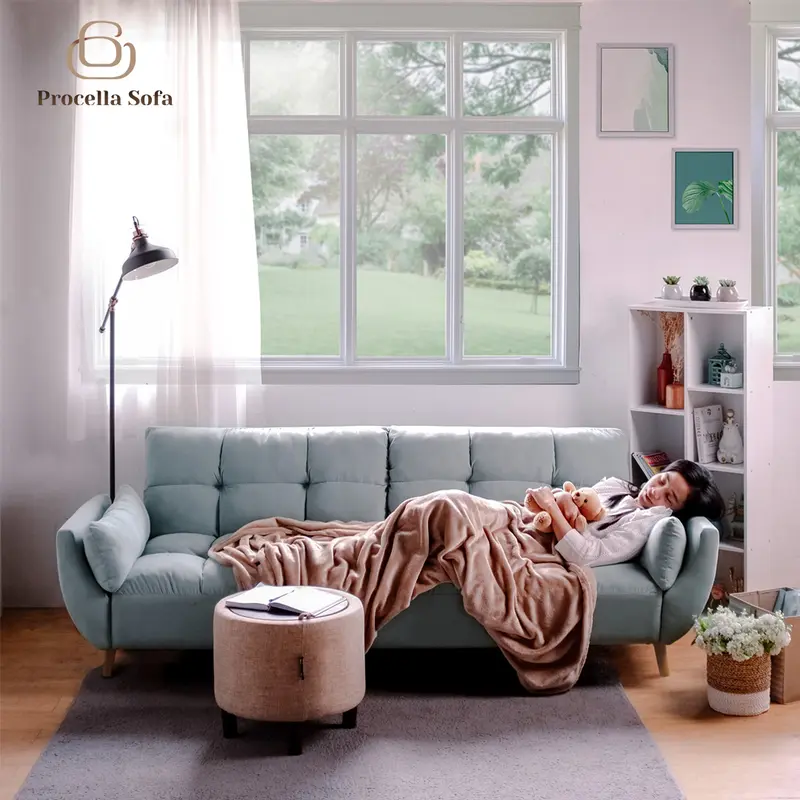 Procella Sofa Bed Cloud / Sofa Tamu / Sofa Bed Minimalis / Sofa Cloud / Kaki Kayu Solid 1