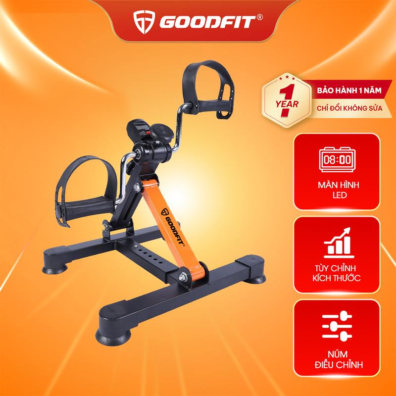 Xe đạp gấp gọn, xe đạp mini tập thể dục tại nhà, có đồng hồ điện tử GoodFit GF006MB