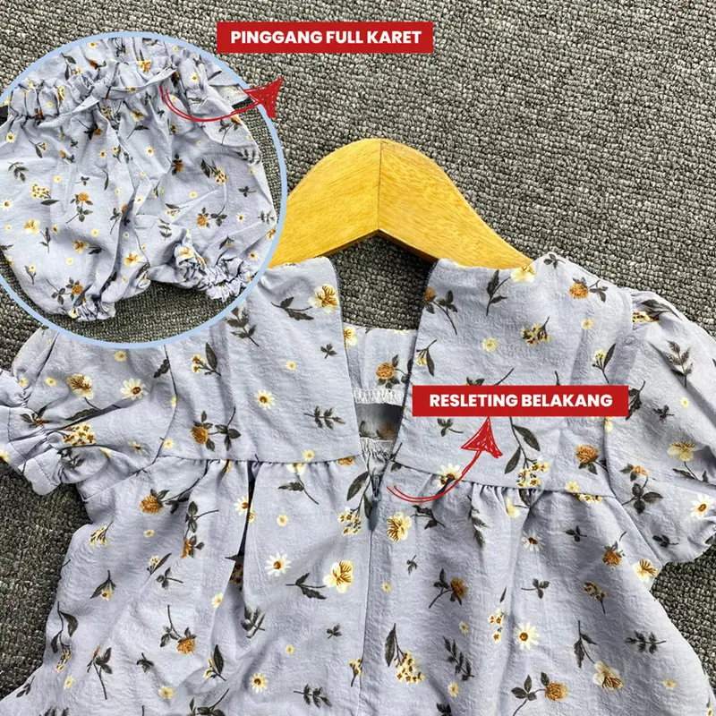 3-18 BLN SETELAN BAYI ALICE  BAJU BAYI PEREMPUAN INCLUDE HEADBAND by MIAGI (SNI) 3