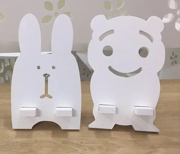 Kệ điện thoại hình con thỏ và gấu xinh xắn chất liệu gỗ phủ melamin -ig378 3