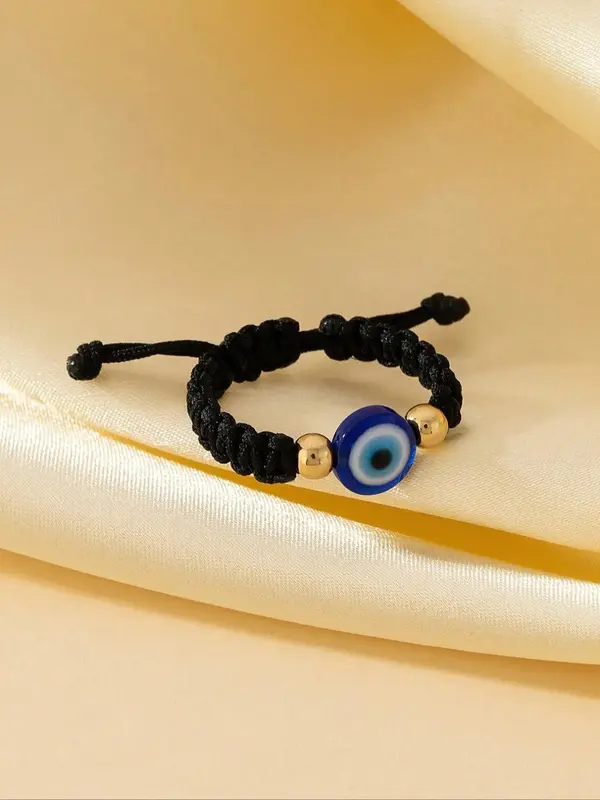 Eye Design Adjustable Braided Ring,  Fashion Accessories for Women & Men for Party, Daily Clothing Decor, Trendy All-match Jewelry for Birthday Gift 4