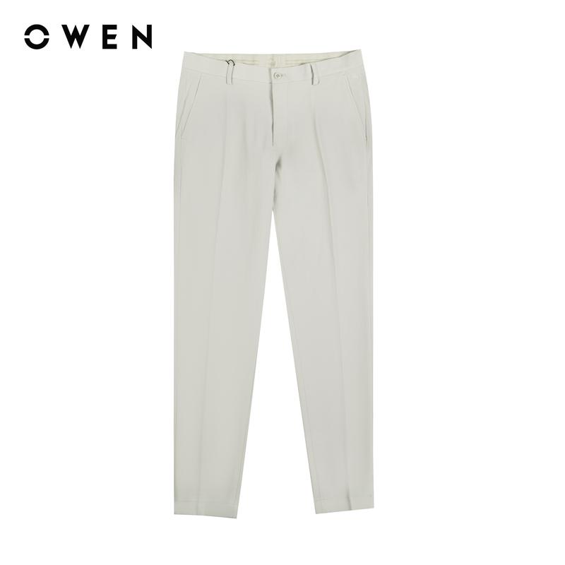 OWEN - Quần tây Nam S-Form - QG242425 Màu Be - Chất liệu 100% polyester Hoạ tiết Trơn Menswear