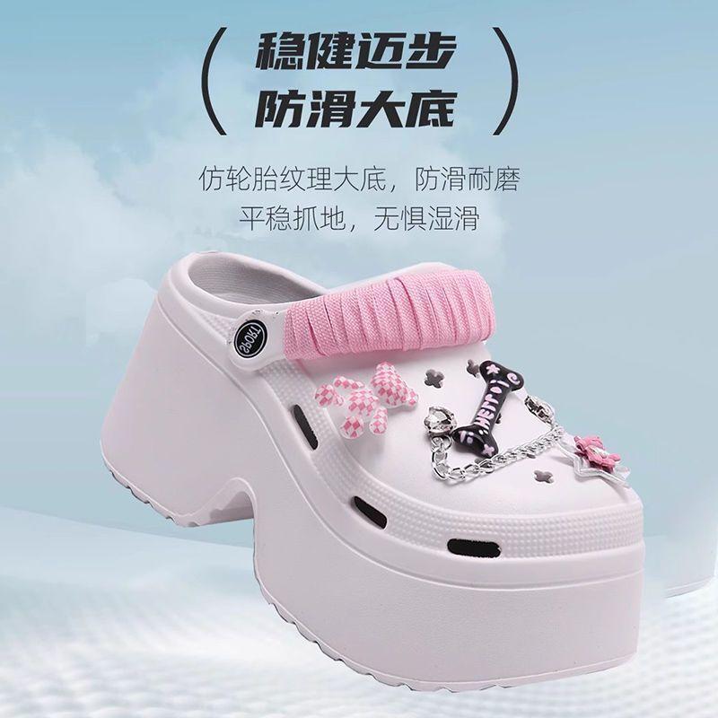 Giày Coros Đế Xuồng, Thiết Kế Trái Tim Yêu Thương Ngọt Ngào, Dành Cho Nữ, Thích Hợp Cho Mùa Hè, Có Thể Mặc Ngoài Trời, Dép Bít Mũi Nhỏ Hàng Mới Về, Có Sẵn Năm 2025 6