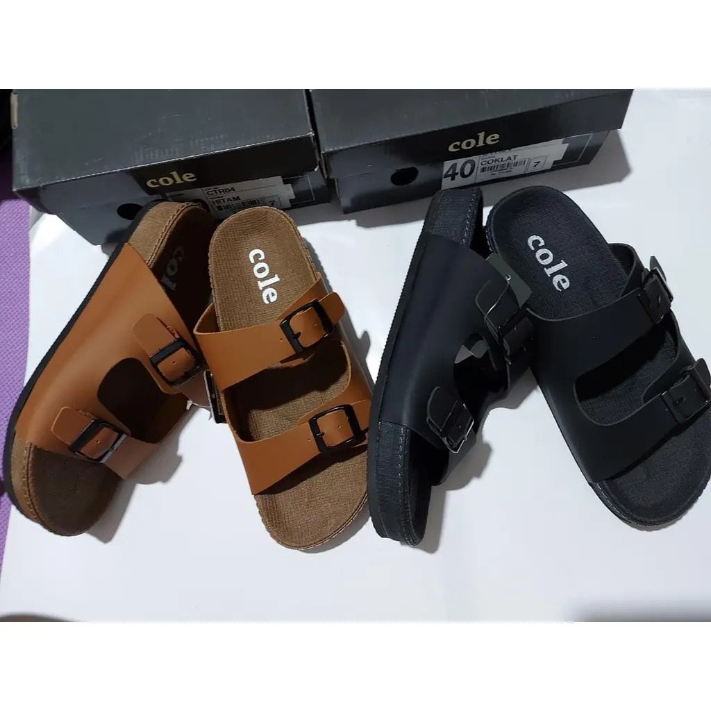 39/40- Sandal SLIDE PRIA C0LE/ORIGINAL/HITAM/COKLAT