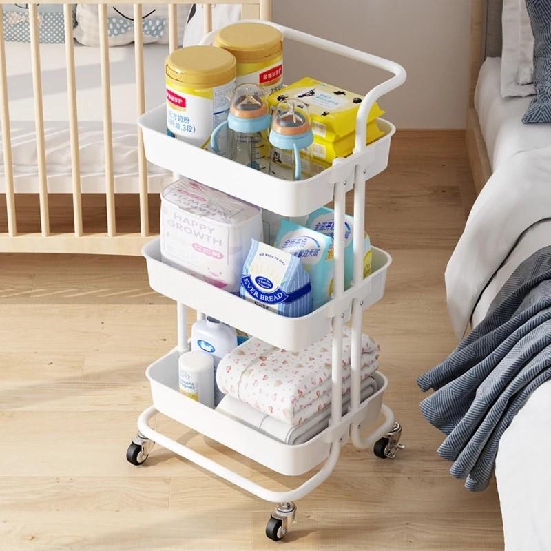 Xe Đẩy Spa 3 Tầng Đa Năng - Kệ để đồ bỉm sữa cho em bé Kệ đựng đồ Kitchen Nhà Bếp