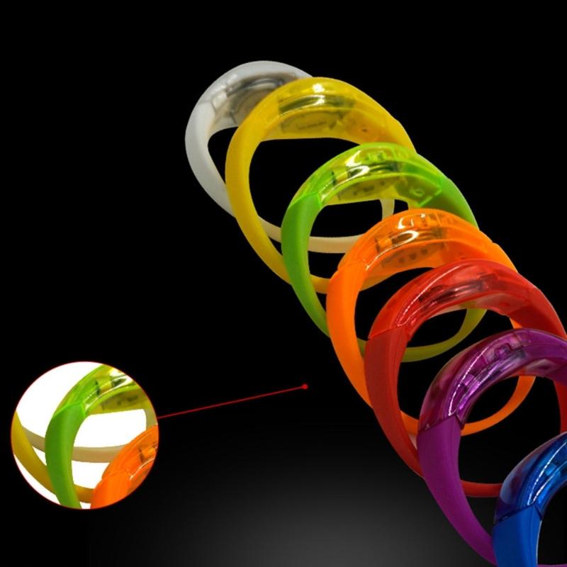 Ker Light Up Wristband Colorful LED Glow Bracelet Flashing Sports Wristband for Concerts Sports Christmas Kid Birthday Party 3