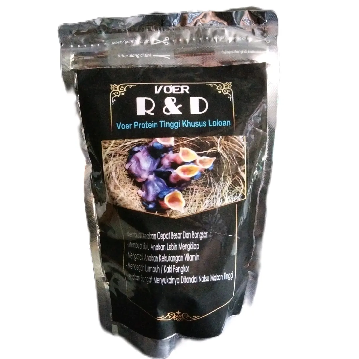 Voer R&D Protein Tinggi untuk Loloan Murai Batu dan Burung Pemakan Serangga dengan Nutrisi Seimbang