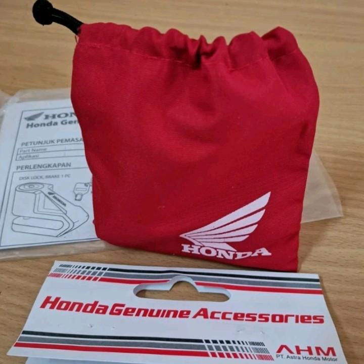 Gembok Cakram Motor Original AHM Universal Semua Motor Accessories Anak Kunci kunci ganda motor 4