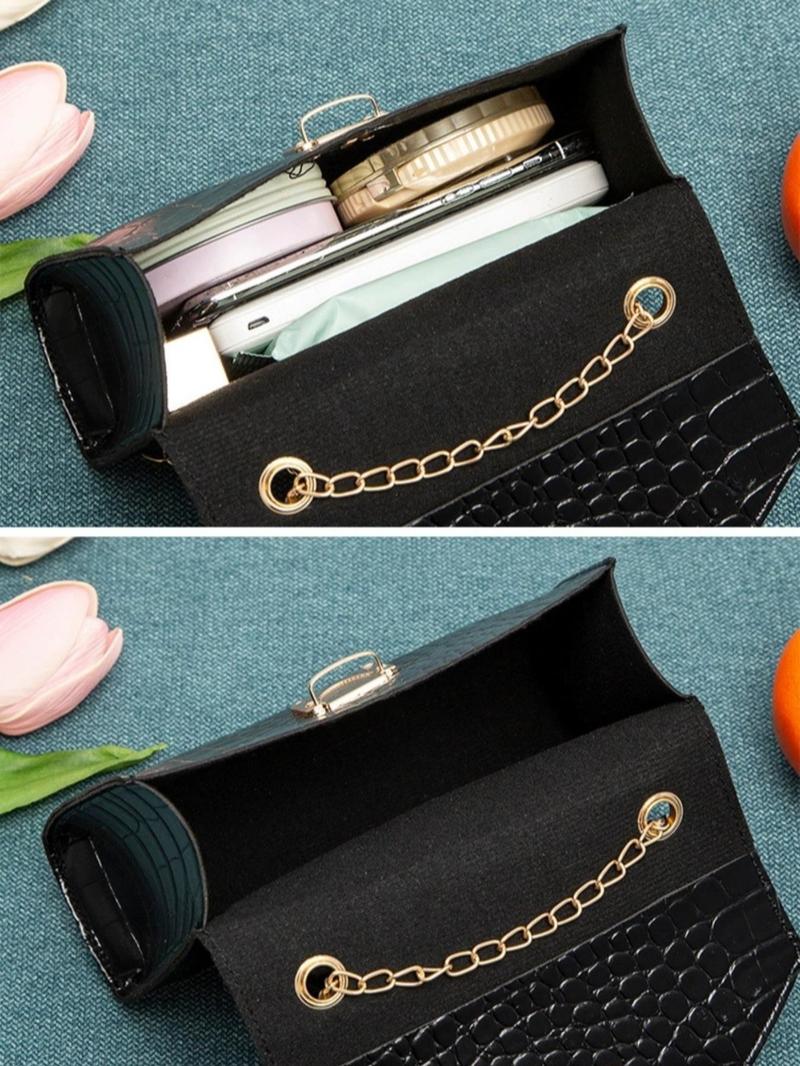 Product Introduction of Women's Fashionable Handbag, Casual Versatile Chain  Strap Shoulder Bag for Daily Used, Trendy All-match Commuter Bag 7