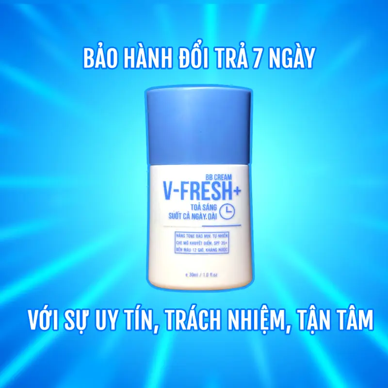 Kem nền cho nam V-FRESH PLUS: Nâng tone, kiềm dầu, che khuyết điểm, chống nắng, kháng nước 4