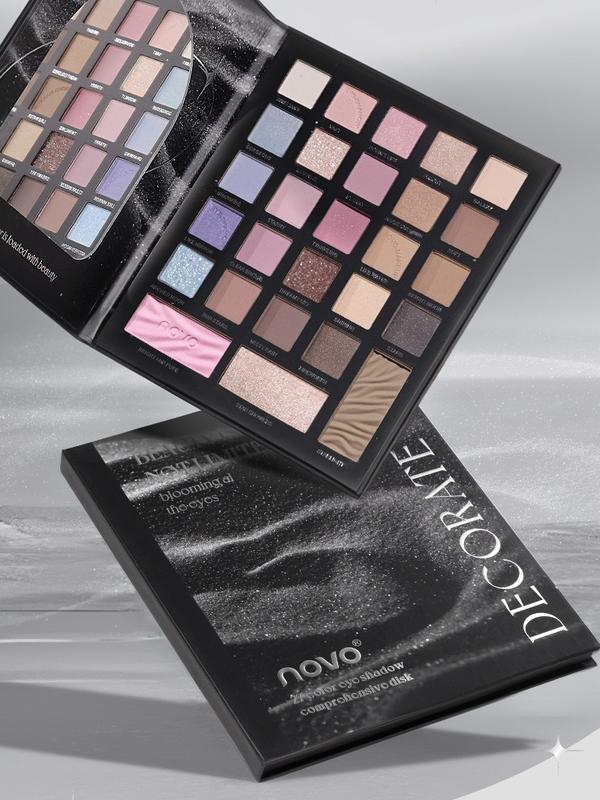 (Tặng Cọ mắt ) Bảng phấn mắt +Tạo Khối 27 ô No vo Make Tông Douyin HOT bảng mắt xanh dương