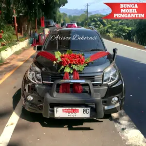 DEKORASI HIASAN MOBIL PENGANTIN BUNGA MOBIL PENGANTIN / KAP MOBIL PENGANTEN / PITA MOBIL PENGANTIN / DEKORASI PENGANTIN MEWAH / PERNIKAHAN WEDDING CAR / TILE KARANGAN / BUNGA HIAS MOBIL MURAH CANTIK AVANZA RUSH FORTUNER CRV  JAZZ ARISCA193VZ Biru Simple