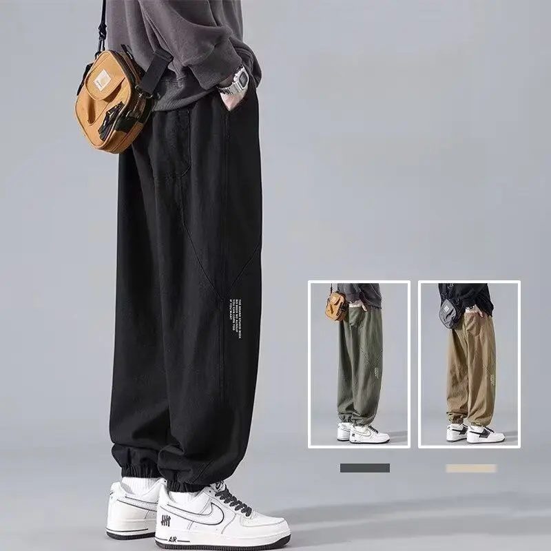 Thời trang mới Xuân Thu Workwear Phiên bản Hàn Quốc Quần vệ sinh giải trí lỏng lẻo
