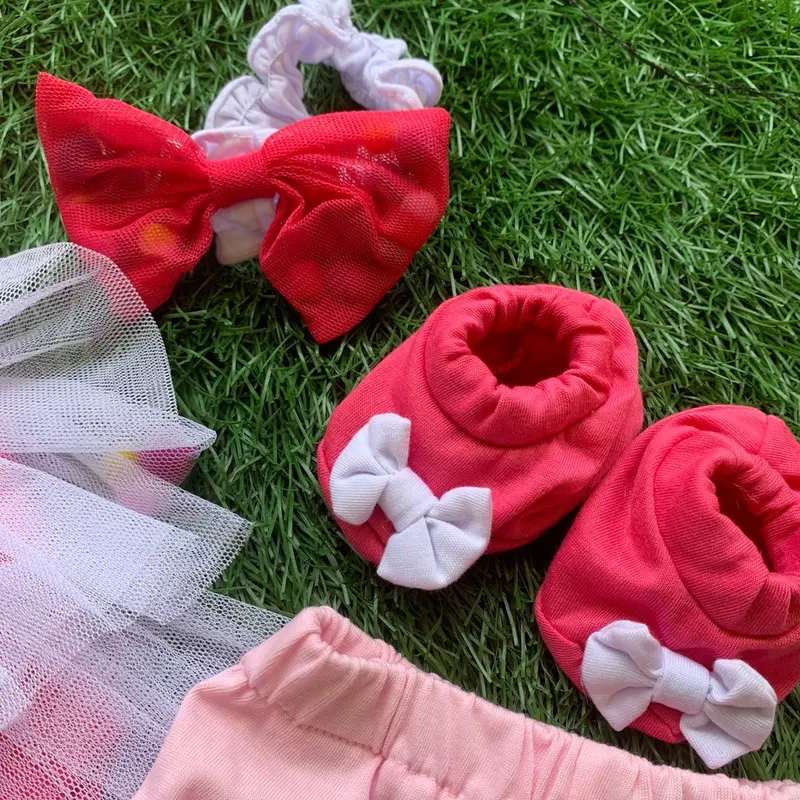 Baju setelan jumper rok tile bola bola legging pita cantik fashion anak bayi perempuan Parsel Cewek 7